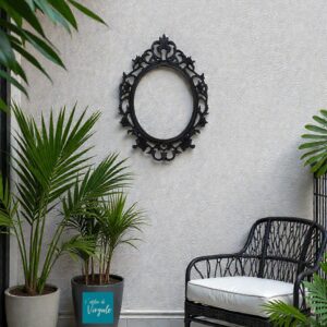 Cadre miroir noir