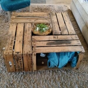 Table basse "caisses en bois"